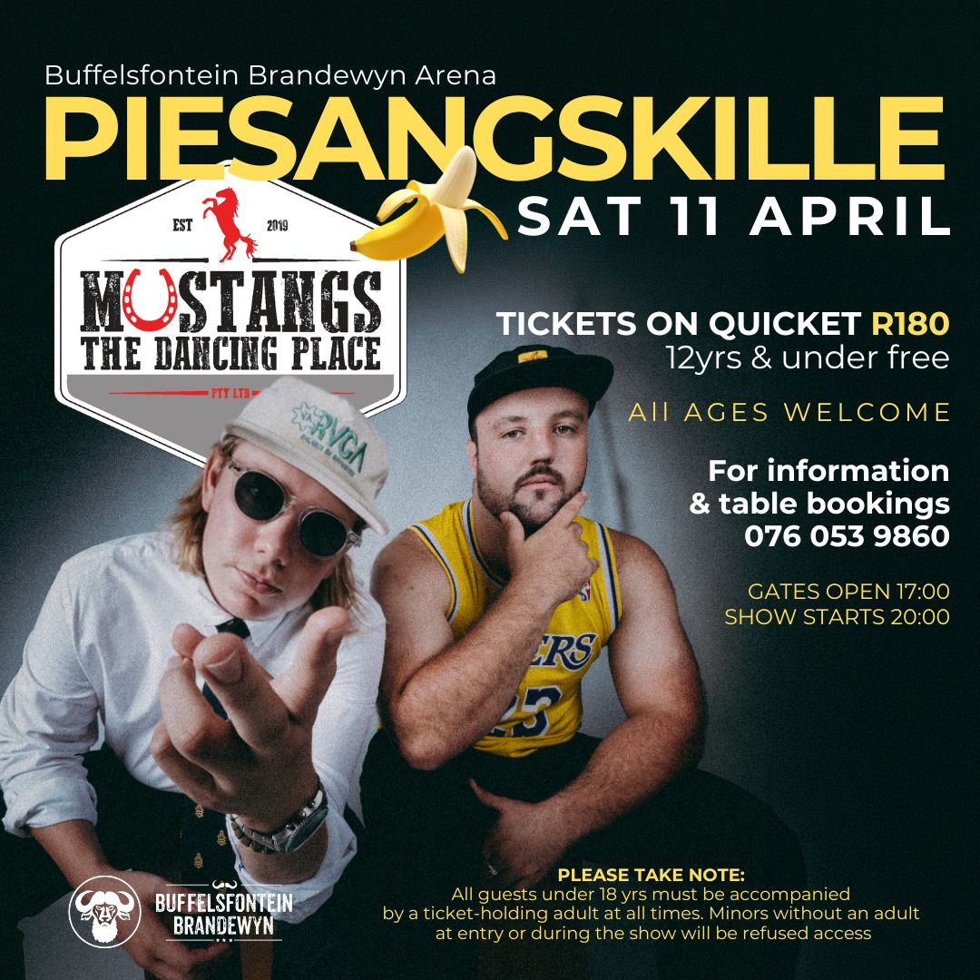 Die Piesangskille live at Mustangs Nelspruit April 2026