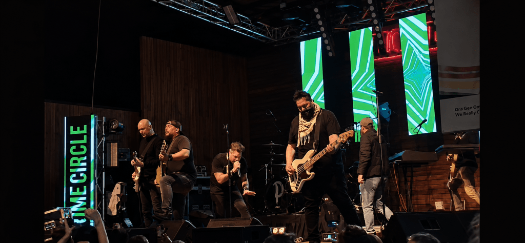 Cash O'Reilly performing with Prime Circle in Nelspruit - photo provided by the artist
